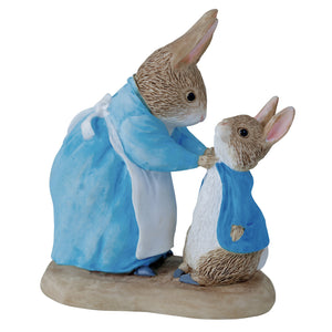 Beatrix Potter Miniature Figurine - Mrs. Rabbit & Peter